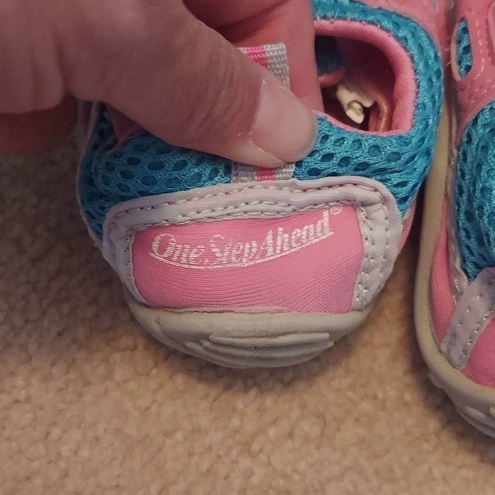 2 pairs Baby Water Shoes - blue pink green - size 6